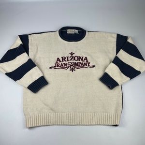 Vintage Arizona Jean Company Men's L Embroidered Sweater Big Logo